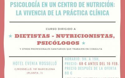 Formación presencial – Psicología en un centro de nutrición: la vivencia de la práctica clínica
